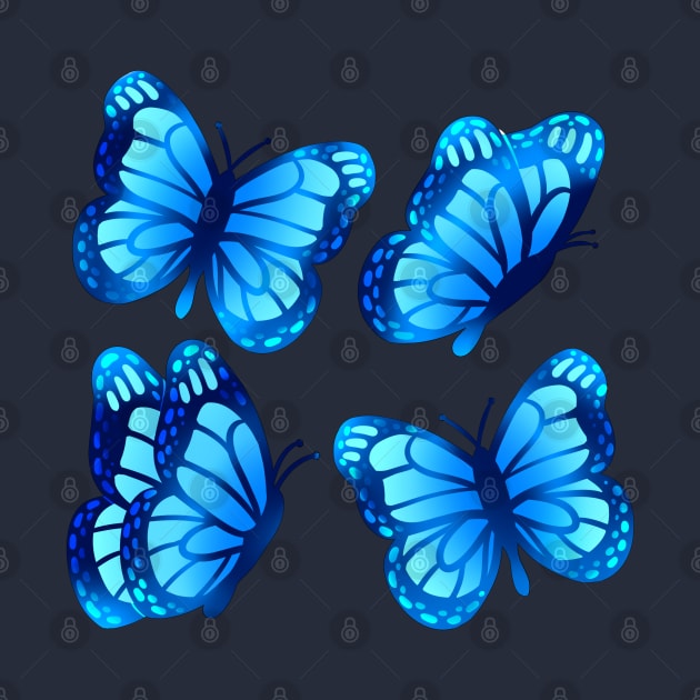 Blue Morpho Butterflies by leashonlife