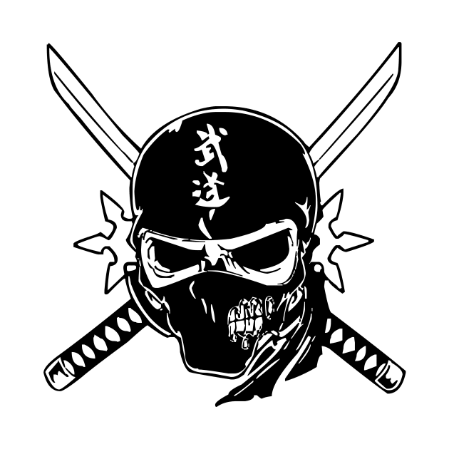 Stealth and Steel - Ninja Skull by Salaar Design Hub