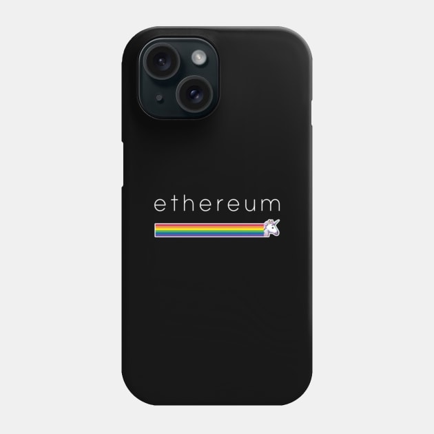 Ethereum unicorn Phone Case by Nulian Sanchez