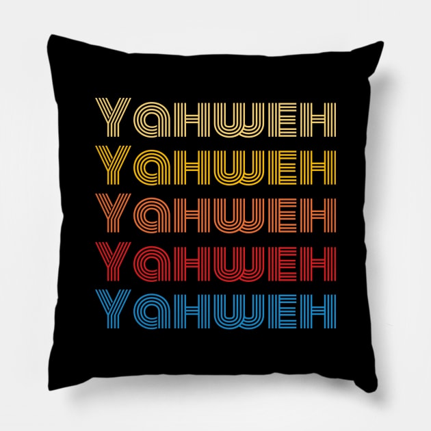 Yahweh | Christian Typography Pillow by All Things Gospel