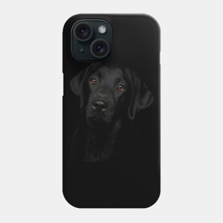 Black dog Phone Case