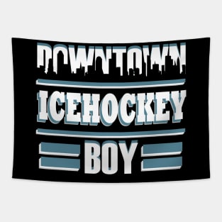 Ice Hockey Boy Body Check Sport Gift Saying Tapestry