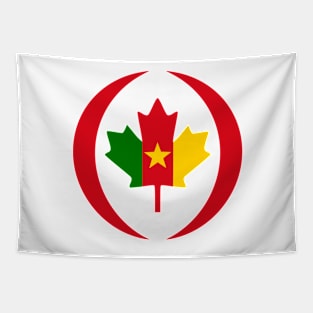 Cameroon Canadian Multinational Patriot Flag Series Tapestry