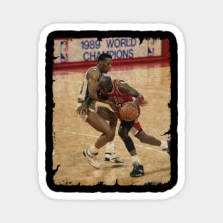 Dennis Rodman vs Michael Jordan, 1989 World Champions Magnet