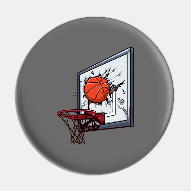 Basket Destroyer Basketball Pin by jonathanptk