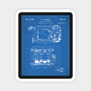 Film Camera Patent - Movie Lover Cinema Student Art - Blueprint Magnet