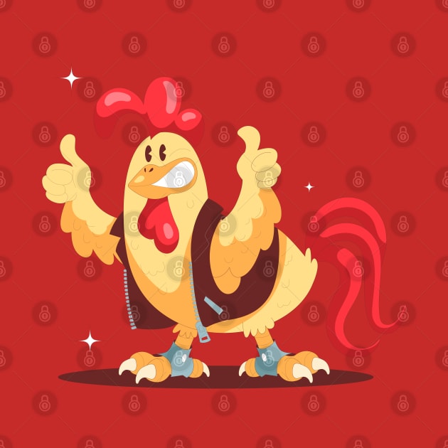 Funny Rooster by Mako Design 