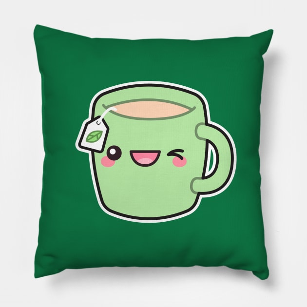 Cute Tea Cup Pillow by Gi.illust