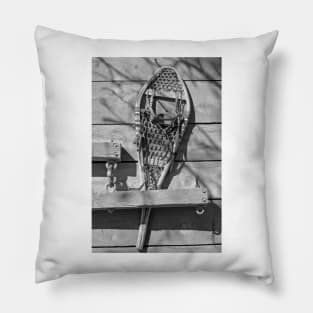 Snowshoe Black & White Pillow