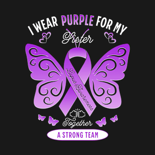 Lupus Sister Purple Awareness Ribbon T-Shirt