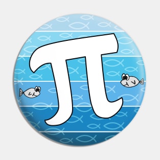 Fish Pi, Pi Day Mathematician Maths Teacher Funny Pin