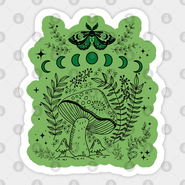 Cottagecore Mushroom Goblincore Aesthetic - Cottagecore - Sticker ...