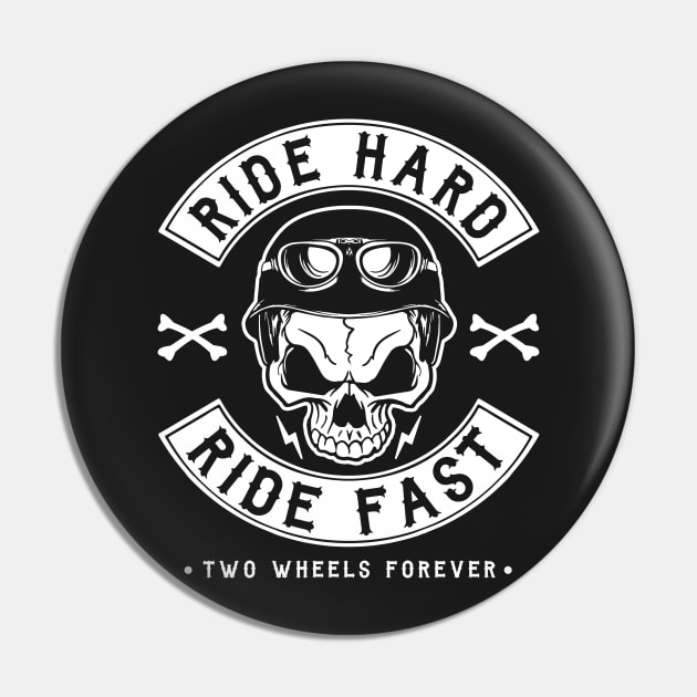 BIKER - RIDE HARD RIDE FAST Pin by Tshirt Samurai