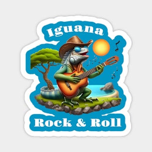 Iguana Serenading Swamp Dweller Rock Magnet