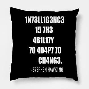 Intelligence (white lettering) Pillow