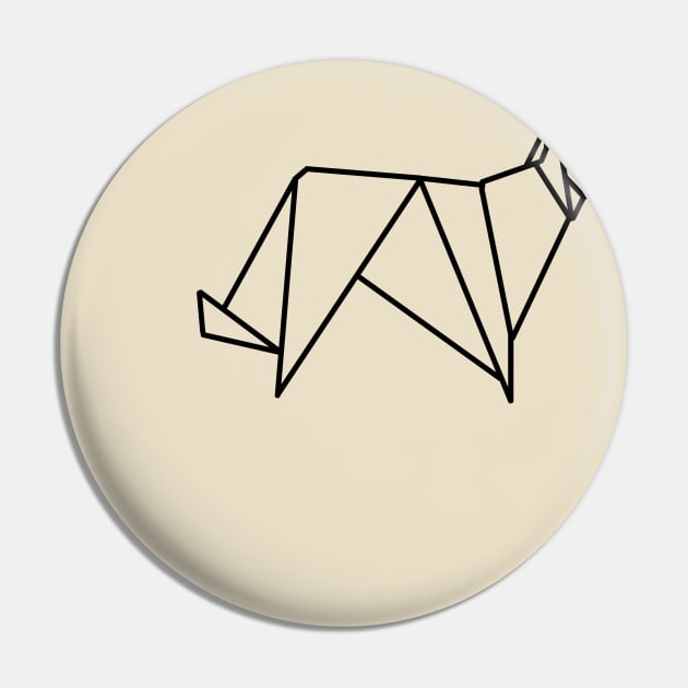 Origami Wolf Pin by Numerica