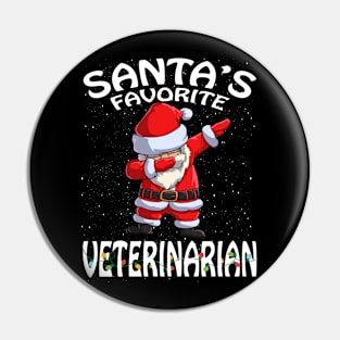 Santas Favorite Veterinarian Christmas Pin