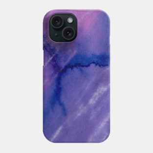 Pink purple watercolor heart shape art Phone Case