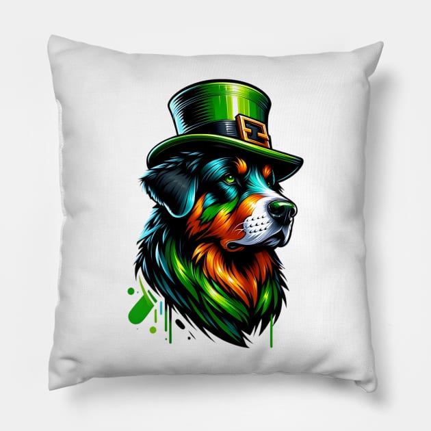 Slovensky Kopov in Vibrant St Patrick's Day Celebration Pillow by ArtRUs