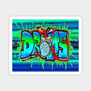 Drum Drums Graffit by LowEndGraphics Magnet