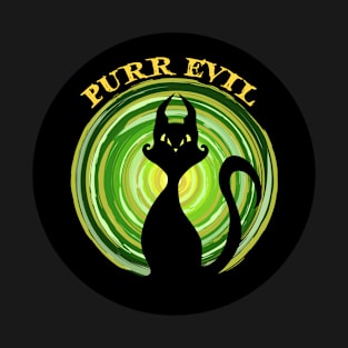 Purr evil black cat T-Shirt