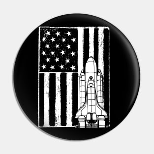 Astronaut vintage American flag Spacecraft Pin