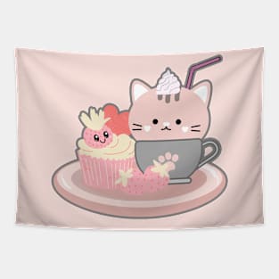 Strawberry Cat Tapestry