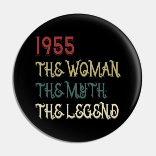 Vintage Retro 1955 Legend Gift 65th Birthday Womens Pin