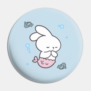 Dive into Dreamland: The Slumbering Cute Mer-Bunny Pin