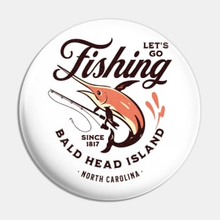 Bald Head Island, NC Fishing Summer Vacation Pin