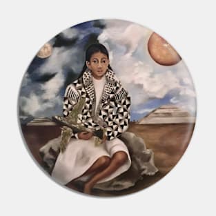 Portrait of Lucha Maria a Girl from Tehuacan by Frida Kahlo Pin