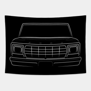 front/profile - 1979 Ford F-150 slammed - stencil, white Tapestry