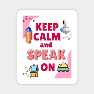 Cute Speech Therapy Inspirational Spaceship Art Magnet