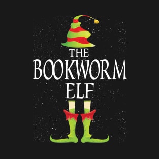 Bookworm Elf Family Matching Christmas Group Funny Gift T-Shirt