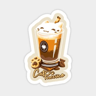 CatPuccino - Kawaii Cat Coffee Magnet