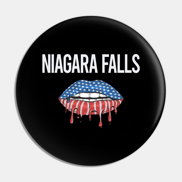 USA Flag Lips Niagara Falls Pin by rosenbaumquinton52