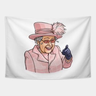 Queen Elizabeth funny face Tapestry