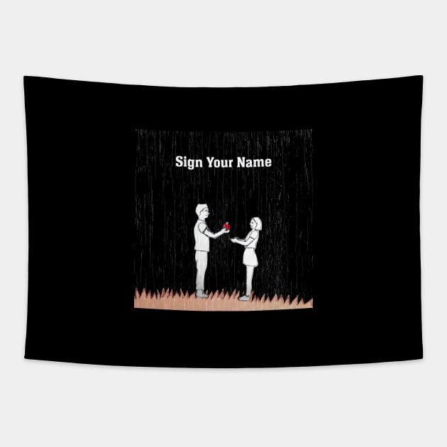 Sign Your Name Tapestry by Pride Merch