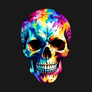 Colored Skull in Vibrant Vector Style T-Shirt