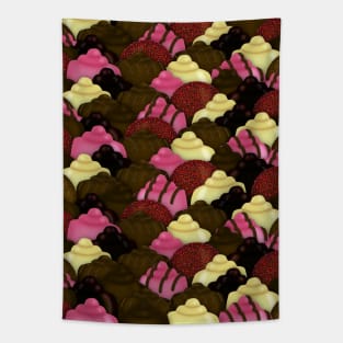 Never Too Much Chocolate - Valentines Day Candy Pattern Tapestry