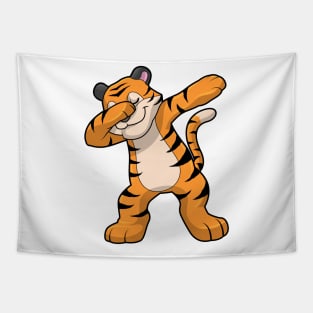 Tiger at Hip Hop Dance Dab Tapestry