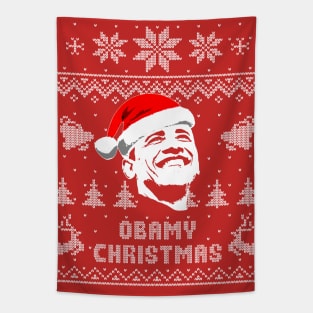 Barack Obama Obamy Christmas Tapestry