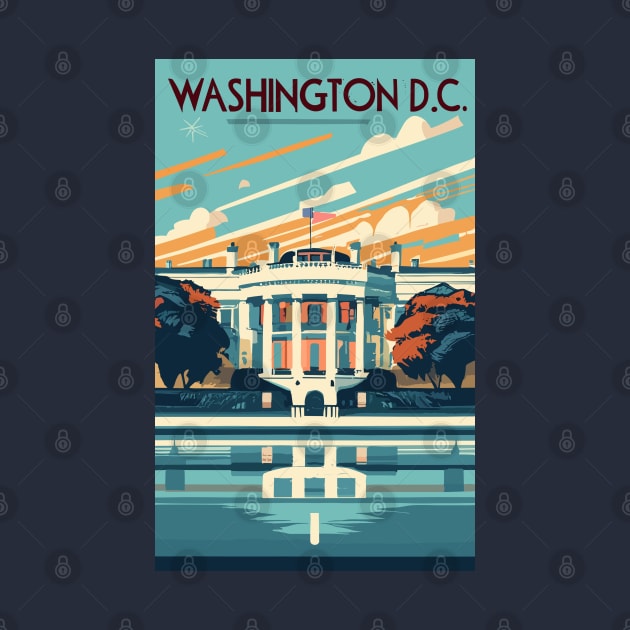 A Vintage Travel Art of Washington DC - US by goodoldvintage