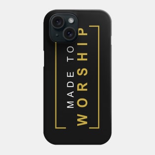 Christian Made to Worship Retro Gold Phone Case