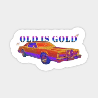 Old is Gold Retro Car Magnet