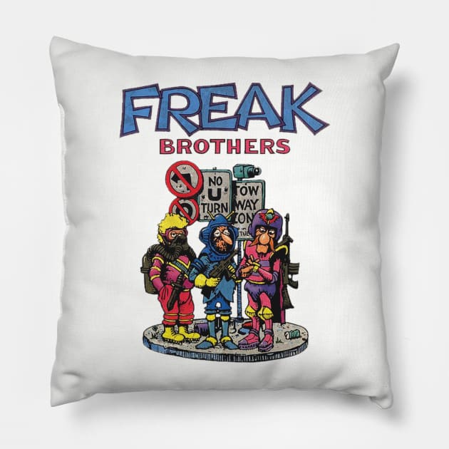 Freak Brothers Pillow by Vigilantfur