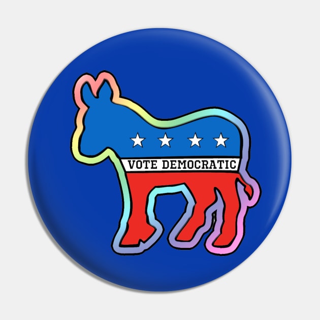 DEMOCRATIC DONKEY MASCOT VOTE DEMOCRAT LGBT RAINBOW Pin by colormecolorado