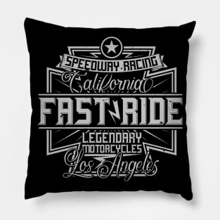 Fast Ride Los Angeles Speedway Racing Pillow