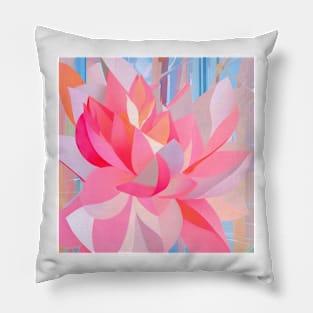 Pink Cactus Flower Pillow