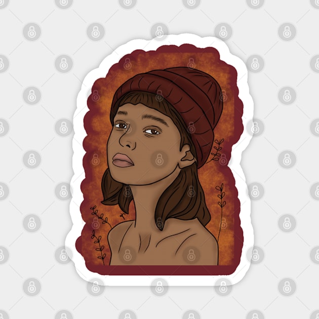 Beanie girl / Magnet by caffeineandpeace